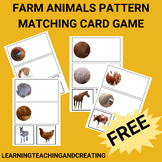 FREE FARM ANIMALS PATTERN MATCHING CARDS