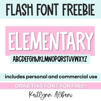 Preview of FREE FONT - Elementary | KA FONTS