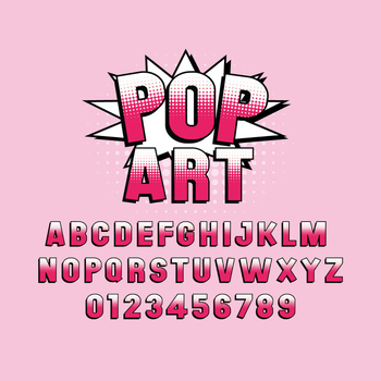Preview of FREE FONT - Pop Art Font and Clipart Commercial Use