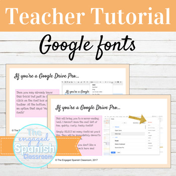 Preview of FREE FONT: Using Google Fonts Teacher Tutorial