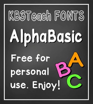 Preview of FREE FONTS: AlphaBasic 8-Font Set (Personal Use)