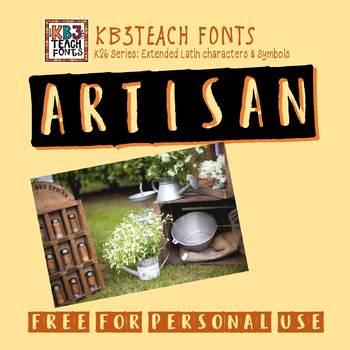 FREE FONTS: Artisan (Personal Use: K26 Series) by KB3Teach | TPT