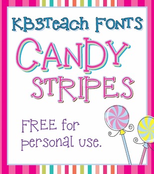 Preview of FREE FONTS: Candy Stripes 5-Font Set (Personal Use)