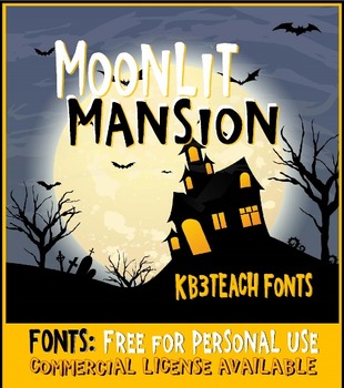 Preview of FREE FONTS: Moonlit Mansion (Personal Use)