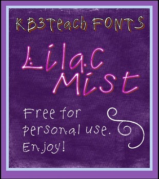 Preview of FREE FONTS: Purple Petals 4-Font Set (Personal Use)