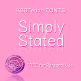 FREE FONTS:  Simply Stated (Personal Use)