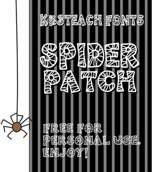 Preview of FREE FONTS: Spider Patch 2-Font Set (Personal Use)
