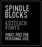 FREE FONTS: Spindle Blocks (Personal Use)