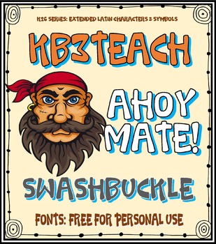 Preview of FREE FONTS: Swashbuckle (Personal Use: K26 Series)