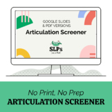 Articulation Screener (PDF and Google Slides)