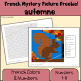 FREE FRENCH Color By Number Mystery Picture for Autumn