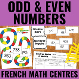 FREE FRENCH Odd and Even Numbers Centres for Guided Math