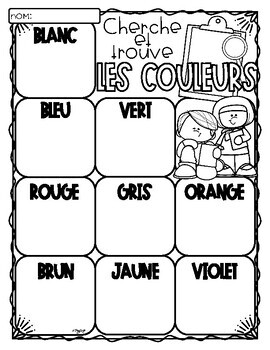 FREE FRENCH Scavenger Hunt and STEAM Challenge - Les couleurs | TPT