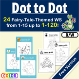 FREE Fairy Tales Dot-to-Dot/ Connect the Dots 1-100+ & Col