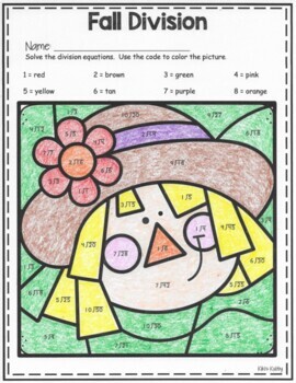 🍂 FREE FREE Fall Color by Number Printable Worksheets