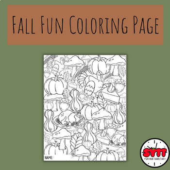 Preview of FREE Fall Fun Themed Coloring Page
