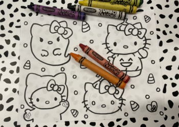 hello kitty colored pencil sketch