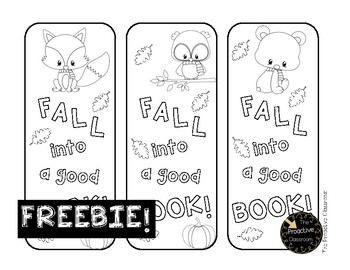 Free Fall Into Reading Bookmarks By The Proactive Classroom Tpt