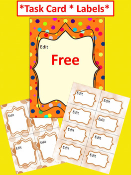 Preview of FREE Labels - Task Card