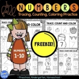 FREE Fall Number 1-10 Counting Handwriting Number Recognit