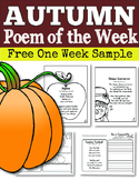 FREE Fall Poem of the Week (One Week Sample)