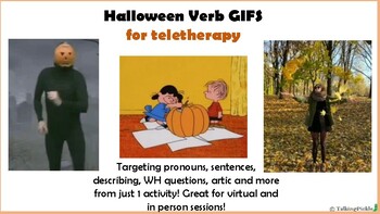 Preview of FREE Fall Speech Gifs (Virtual Therapy)