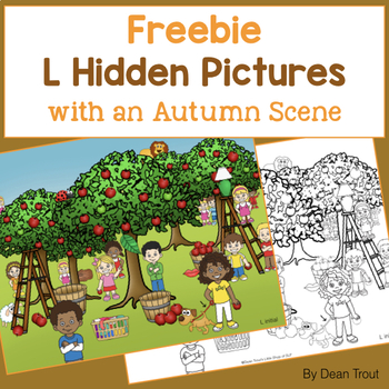 Preview of FREE Fall Theme Articulation Activity for Speech Therapy | L Sound