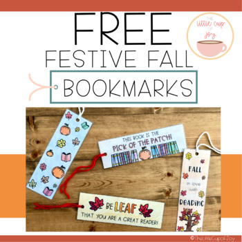 Preview of FREE Fall Themed Coloring Bookmarks