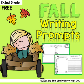 FREE Fall writing Prompts by The Strawberry Girl | TPT