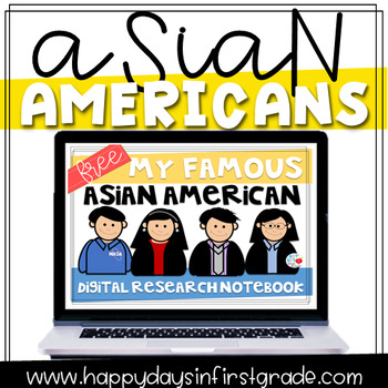 Preview of FREE Famous Asian American Digital Notebook