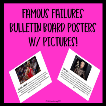 Preview of FREE! Famous Failures Bulletin Board Posters