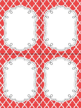 FREE Fancy Quatrefoil Editable Notecards, Notepad, Thank You Cards, etc.