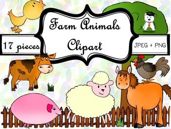 Preview of Cute and Original Farm Animals Clip Art #DollarDeal