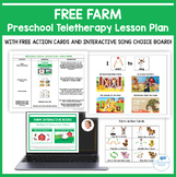 FREE Farm Preschool Speech Teletherapy Lesson Plan Distanc