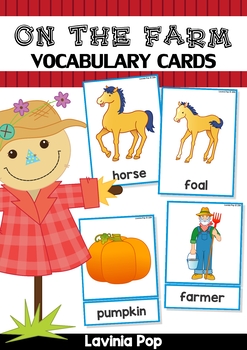 Preview of FREE Farm Vocabulary Cards