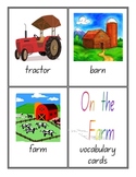 Farm Vocabulary Cards