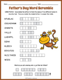 FREE Father's Day Word Scramble & Riddle Puzzle Worksheet 