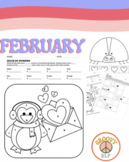 FREE February Articulation Activities Sample - Color by Number