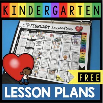 Preview of FREE February Lesson Plans - Valentine's Day - Free printables and worksheets