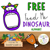 FREE Feed the Dinosaur Task Cards For Kids (Alphabet)