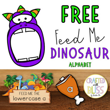 Preview of FREE Feed the Dinosaur Task Cards | Task Box Activities | Centers