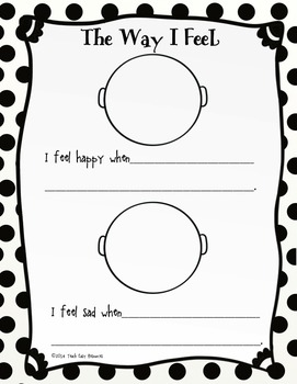 FREE Feelings Worksheet and Mini-Book for Pre-K to 1 by Teach Easy ...