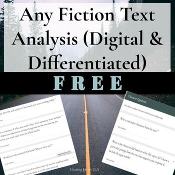Preview of FREE Fiction Reading Response Form