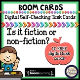 FREE Fiction or Non-Fiction Task Cards - Boom Cards Intera