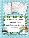 FREE Fifth Grade Common Core Daily Grammar Review - Januar