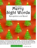 FREE File Folder Reading Pre-Primer Sight Words Christmas 