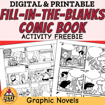Preview of FREE Fill-in-the-blank Comic Book Activity | Printable & Digital Freebie