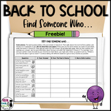 FREE Find Someone Who Back to School Icebreaker Activity
