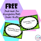 FREE Find and Fix Irregular Past Tense Verb Task Cards for