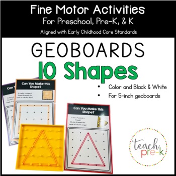Preview of FREE Fine Motor Activities: Geoboard Shapes for Preschool & Pre-K